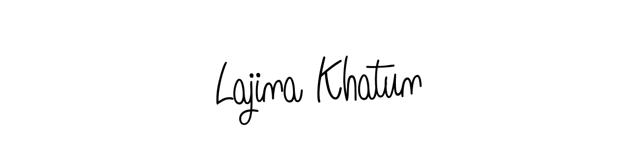 Design your own signature with our free online signature maker. With this signature software, you can create a handwritten (Angelique-Rose-font-FFP) signature for name Lajina Khatun. Lajina Khatun signature style 5 images and pictures png