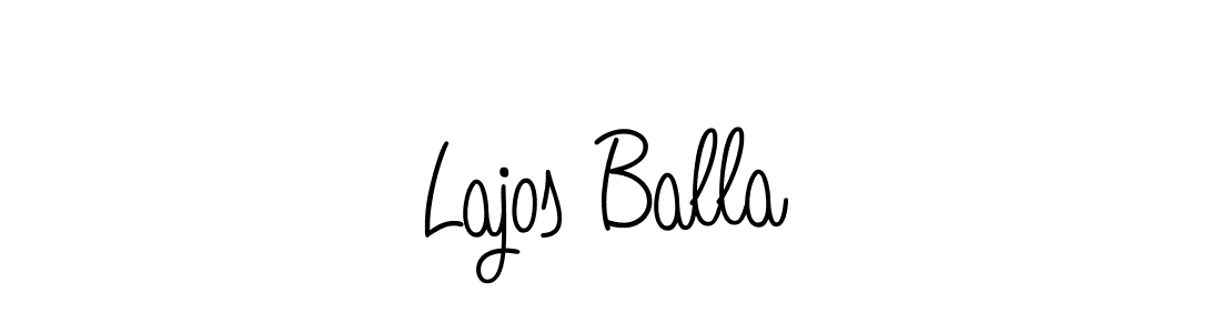 Use a signature maker to create a handwritten signature online. With this signature software, you can design (Angelique-Rose-font-FFP) your own signature for name Lajos Balla. Lajos Balla signature style 5 images and pictures png