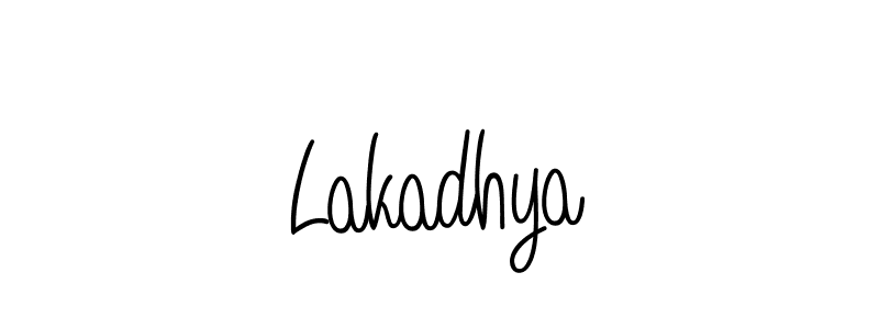 Make a beautiful signature design for name Lakadhya. With this signature (Angelique-Rose-font-FFP) style, you can create a handwritten signature for free. Lakadhya signature style 5 images and pictures png