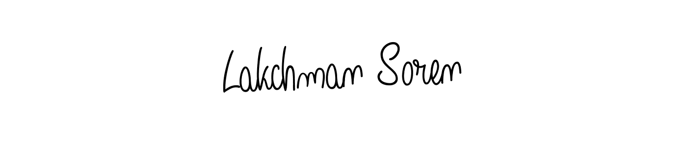 Design your own signature with our free online signature maker. With this signature software, you can create a handwritten (Angelique-Rose-font-FFP) signature for name Lakchman Soren. Lakchman Soren signature style 5 images and pictures png