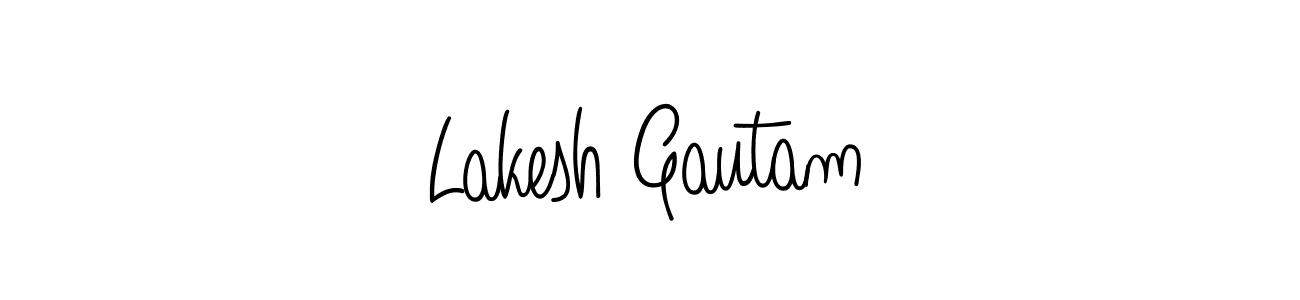How to make Lakesh Gautam signature? Angelique-Rose-font-FFP is a professional autograph style. Create handwritten signature for Lakesh Gautam name. Lakesh Gautam signature style 5 images and pictures png