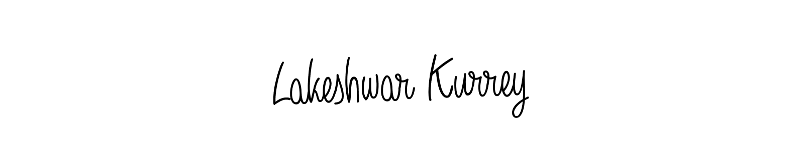 Use a signature maker to create a handwritten signature online. With this signature software, you can design (Angelique-Rose-font-FFP) your own signature for name Lakeshwar Kurrey. Lakeshwar Kurrey signature style 5 images and pictures png