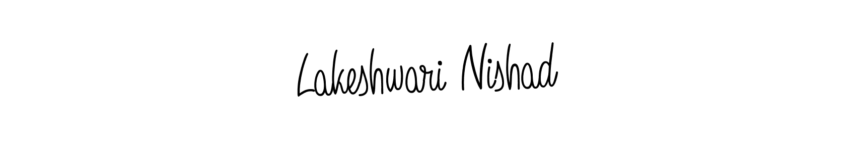 Also we have Lakeshwari Nishad name is the best signature style. Create professional handwritten signature collection using Angelique-Rose-font-FFP autograph style. Lakeshwari Nishad signature style 5 images and pictures png