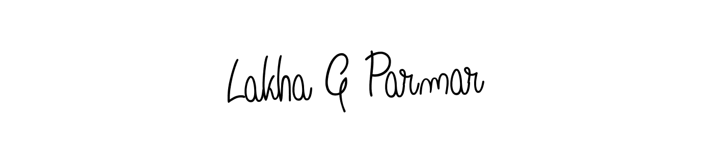 Make a beautiful signature design for name Lakha G Parmar. With this signature (Angelique-Rose-font-FFP) style, you can create a handwritten signature for free. Lakha G Parmar signature style 5 images and pictures png