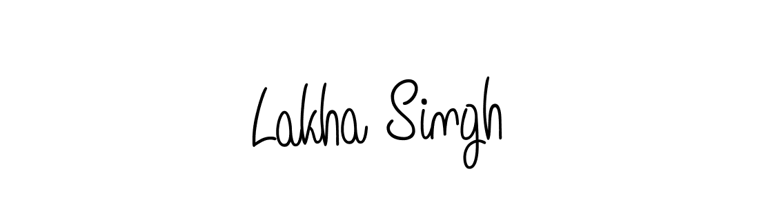 The best way (Angelique-Rose-font-FFP) to make a short signature is to pick only two or three words in your name. The name Lakha Singh include a total of six letters. For converting this name. Lakha Singh signature style 5 images and pictures png