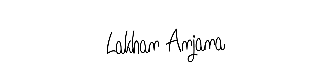 if you are searching for the best signature style for your name Lakhan Anjana. so please give up your signature search. here we have designed multiple signature styles  using Angelique-Rose-font-FFP. Lakhan Anjana signature style 5 images and pictures png