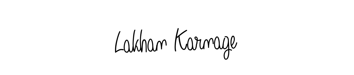 Make a beautiful signature design for name Lakhan Karnage. Use this online signature maker to create a handwritten signature for free. Lakhan Karnage signature style 5 images and pictures png
