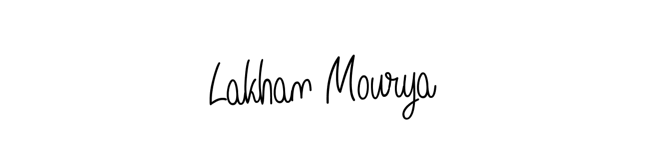 Create a beautiful signature design for name Lakhan Mourya. With this signature (Angelique-Rose-font-FFP) fonts, you can make a handwritten signature for free. Lakhan Mourya signature style 5 images and pictures png