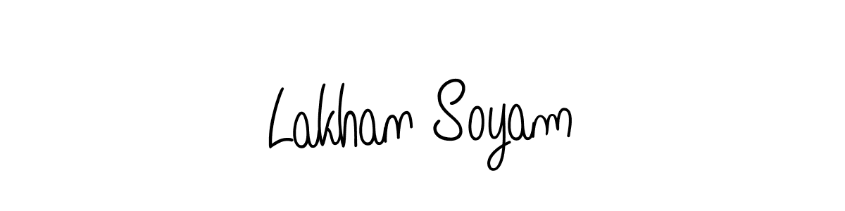 if you are searching for the best signature style for your name Lakhan Soyam. so please give up your signature search. here we have designed multiple signature styles  using Angelique-Rose-font-FFP. Lakhan Soyam signature style 5 images and pictures png