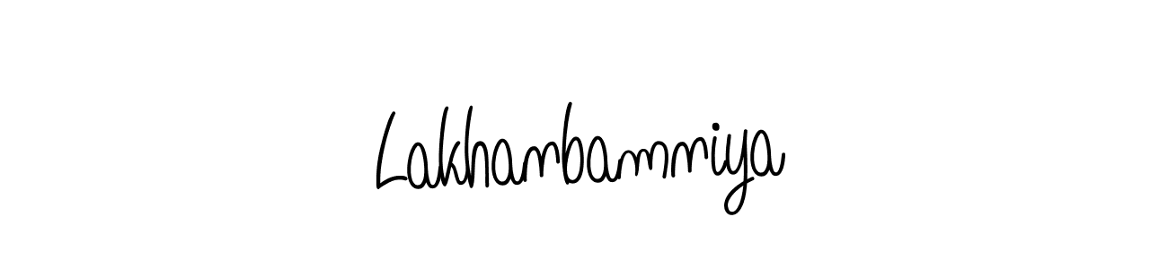 Here are the top 10 professional signature styles for the name Lakhanbamniya. These are the best autograph styles you can use for your name. Lakhanbamniya signature style 5 images and pictures png