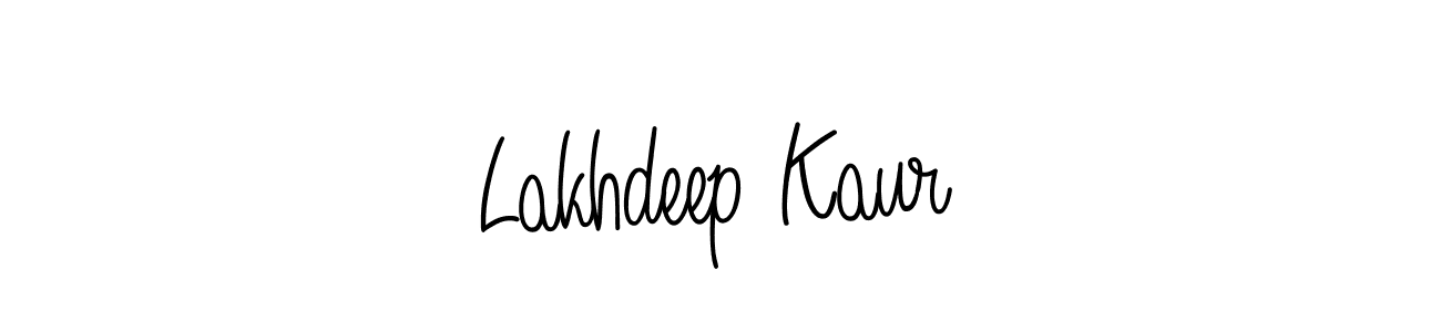 Create a beautiful signature design for name Lakhdeep Kaur. With this signature (Angelique-Rose-font-FFP) fonts, you can make a handwritten signature for free. Lakhdeep Kaur signature style 5 images and pictures png