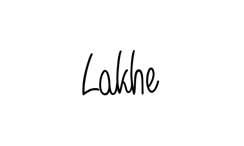 You should practise on your own different ways (Angelique-Rose-font-FFP) to write your name (Lakhe) in signature. don't let someone else do it for you. Lakhe signature style 5 images and pictures png