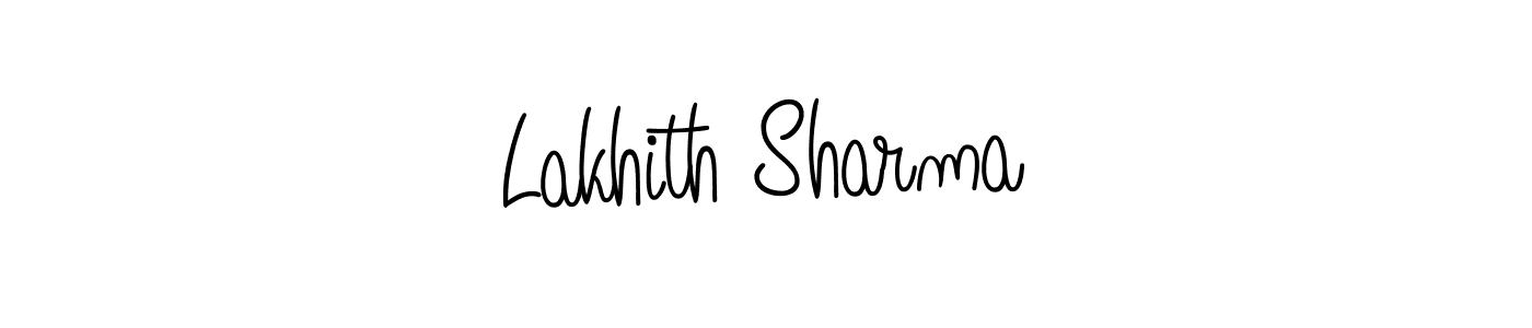 Lakhith Sharma stylish signature style. Best Handwritten Sign (Angelique-Rose-font-FFP) for my name. Handwritten Signature Collection Ideas for my name Lakhith Sharma. Lakhith Sharma signature style 5 images and pictures png