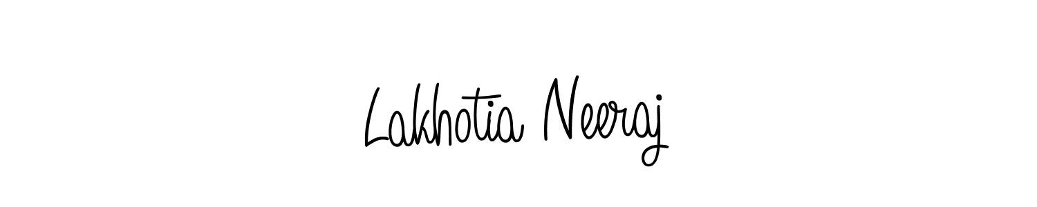 Lakhotia Neeraj stylish signature style. Best Handwritten Sign (Angelique-Rose-font-FFP) for my name. Handwritten Signature Collection Ideas for my name Lakhotia Neeraj. Lakhotia Neeraj signature style 5 images and pictures png