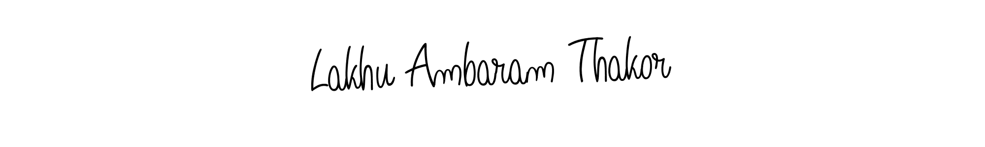 How to make Lakhu Ambaram Thakor name signature. Use Angelique-Rose-font-FFP style for creating short signs online. This is the latest handwritten sign. Lakhu Ambaram Thakor signature style 5 images and pictures png