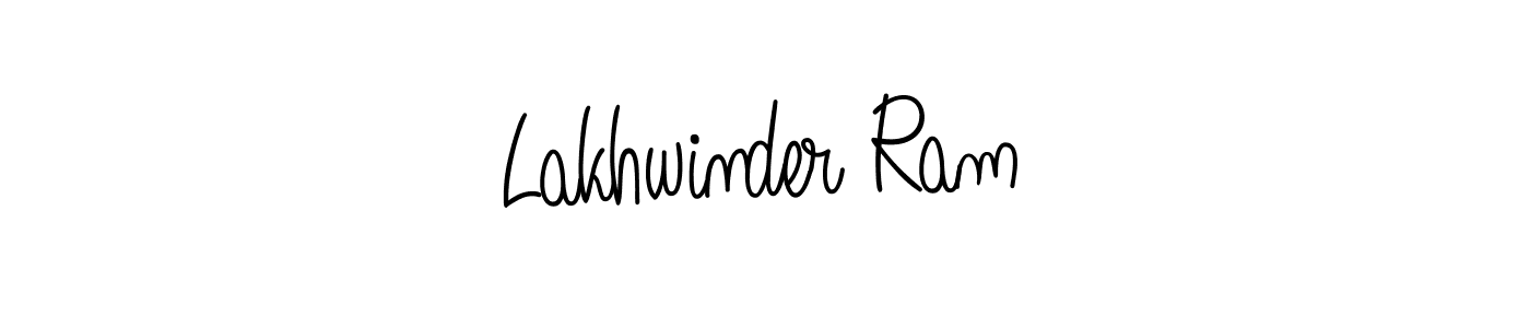Use a signature maker to create a handwritten signature online. With this signature software, you can design (Angelique-Rose-font-FFP) your own signature for name Lakhwinder Ram. Lakhwinder Ram signature style 5 images and pictures png