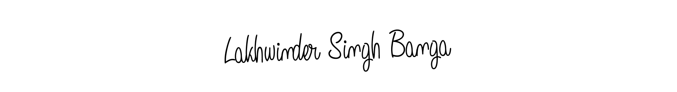 Use a signature maker to create a handwritten signature online. With this signature software, you can design (Angelique-Rose-font-FFP) your own signature for name Lakhwinder Singh Banga. Lakhwinder Singh Banga signature style 5 images and pictures png