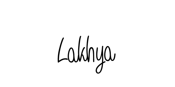 You should practise on your own different ways (Angelique-Rose-font-FFP) to write your name (Lakhya) in signature. don't let someone else do it for you. Lakhya signature style 5 images and pictures png