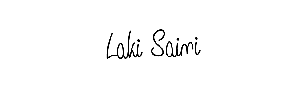 if you are searching for the best signature style for your name Laki Saini. so please give up your signature search. here we have designed multiple signature styles  using Angelique-Rose-font-FFP. Laki Saini signature style 5 images and pictures png
