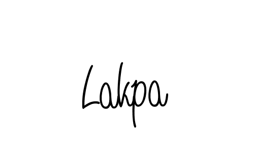 Use a signature maker to create a handwritten signature online. With this signature software, you can design (Angelique-Rose-font-FFP) your own signature for name Lakpa. Lakpa signature style 5 images and pictures png