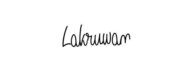 Lakruwan stylish signature style. Best Handwritten Sign (Angelique-Rose-font-FFP) for my name. Handwritten Signature Collection Ideas for my name Lakruwan. Lakruwan signature style 5 images and pictures png