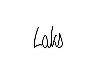 Create a beautiful signature design for name Laks. With this signature (Angelique-Rose-font-FFP) fonts, you can make a handwritten signature for free. Laks signature style 5 images and pictures png