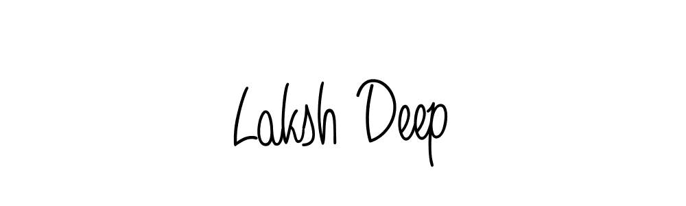 Make a beautiful signature design for name Laksh Deep. With this signature (Angelique-Rose-font-FFP) style, you can create a handwritten signature for free. Laksh Deep signature style 5 images and pictures png