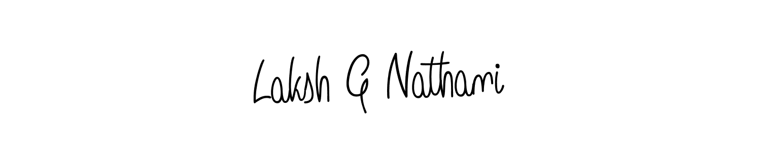 How to Draw Laksh G Nathani signature style? Angelique-Rose-font-FFP is a latest design signature styles for name Laksh G Nathani. Laksh G Nathani signature style 5 images and pictures png