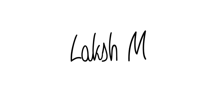 Similarly Angelique-Rose-font-FFP is the best handwritten signature design. Signature creator online .You can use it as an online autograph creator for name Laksh M. Laksh M signature style 5 images and pictures png