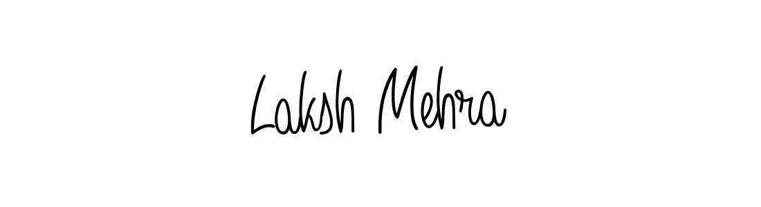 Use a signature maker to create a handwritten signature online. With this signature software, you can design (Angelique-Rose-font-FFP) your own signature for name Laksh Mehra. Laksh Mehra signature style 5 images and pictures png