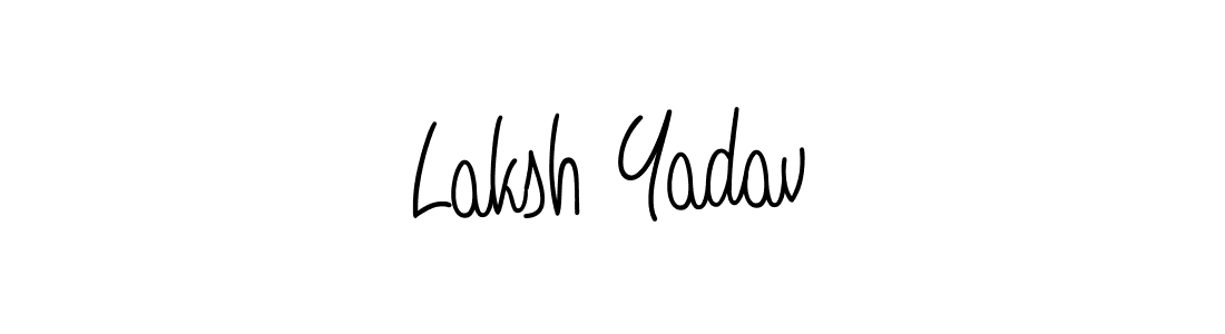 Make a beautiful signature design for name Laksh Yadav. With this signature (Angelique-Rose-font-FFP) style, you can create a handwritten signature for free. Laksh Yadav signature style 5 images and pictures png