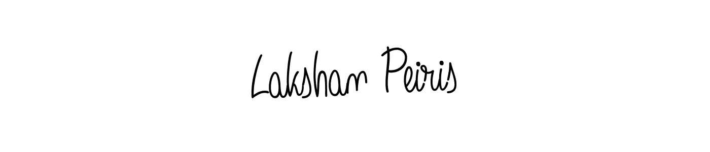 How to make Lakshan Peiris name signature. Use Angelique-Rose-font-FFP style for creating short signs online. This is the latest handwritten sign. Lakshan Peiris signature style 5 images and pictures png