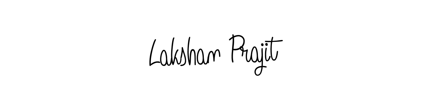 How to make Lakshan Prajit name signature. Use Angelique-Rose-font-FFP style for creating short signs online. This is the latest handwritten sign. Lakshan Prajit signature style 5 images and pictures png