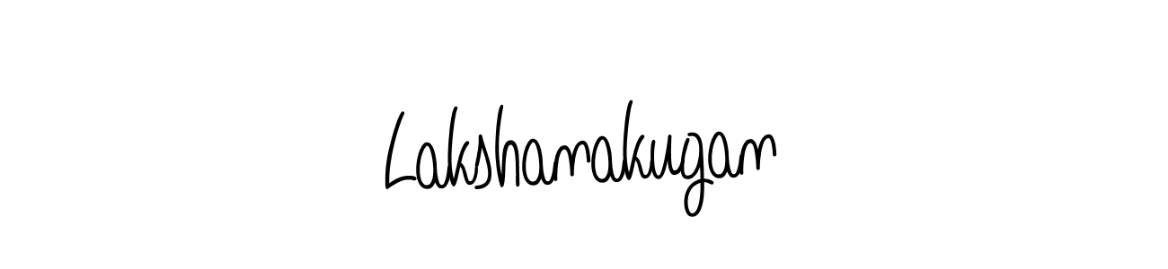 How to make Lakshanakugan name signature. Use Angelique-Rose-font-FFP style for creating short signs online. This is the latest handwritten sign. Lakshanakugan signature style 5 images and pictures png
