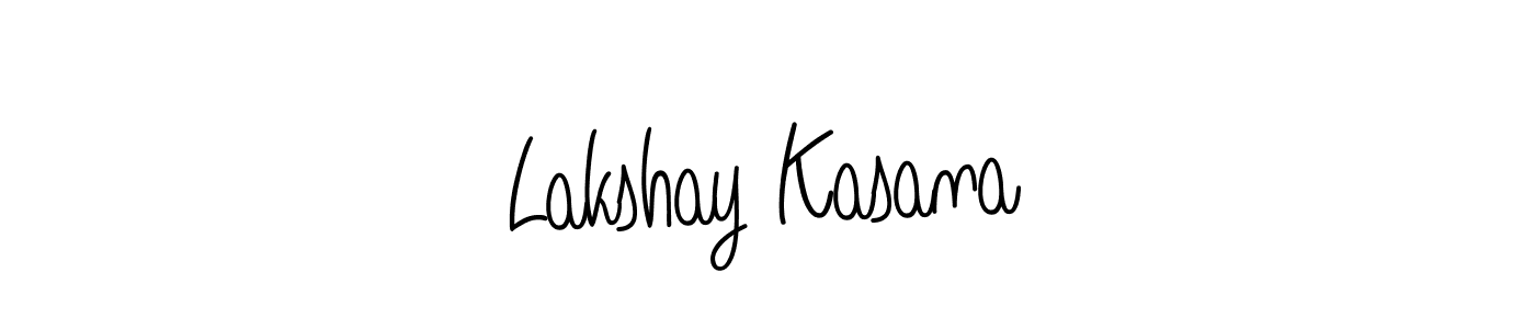Design your own signature with our free online signature maker. With this signature software, you can create a handwritten (Angelique-Rose-font-FFP) signature for name Lakshay Kasana. Lakshay Kasana signature style 5 images and pictures png