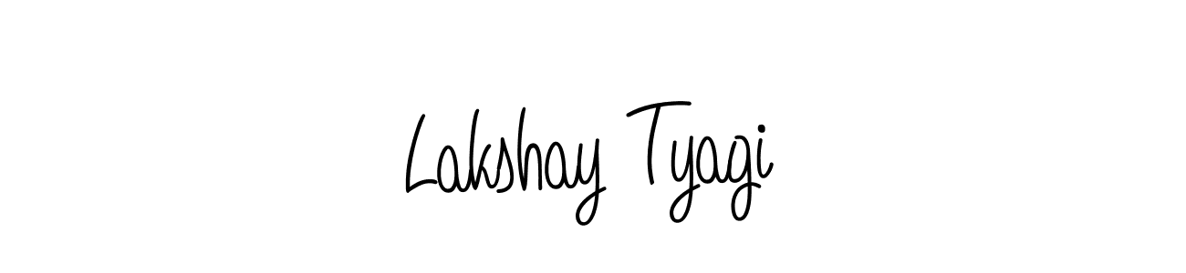 Use a signature maker to create a handwritten signature online. With this signature software, you can design (Angelique-Rose-font-FFP) your own signature for name Lakshay Tyagi. Lakshay Tyagi signature style 5 images and pictures png