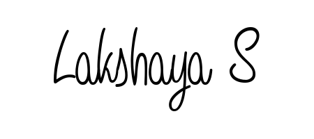 A timeless handwritten aesthetic for Lakshaya S. The Angelique-Rose-font-FFP font gives your signature a handcrafted feel with natural curves. Lakshaya S signature style 5 images and pictures png