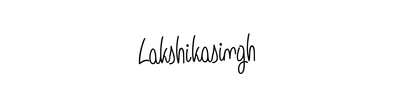 Design your own signature with our free online signature maker. With this signature software, you can create a handwritten (Angelique-Rose-font-FFP) signature for name Lakshikasingh. Lakshikasingh signature style 5 images and pictures png