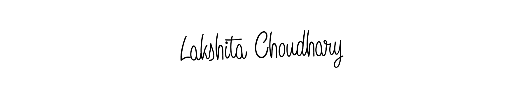 You should practise on your own different ways (Angelique-Rose-font-FFP) to write your name (Lakshita Choudhary) in signature. don't let someone else do it for you. Lakshita Choudhary signature style 5 images and pictures png