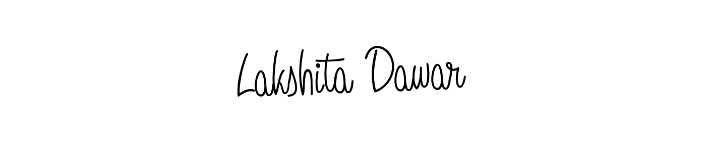 How to make Lakshita Dawar name signature. Use Angelique-Rose-font-FFP style for creating short signs online. This is the latest handwritten sign. Lakshita Dawar signature style 5 images and pictures png