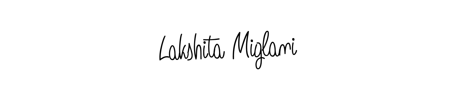 Also You can easily find your signature by using the search form. We will create Lakshita Miglani name handwritten signature images for you free of cost using Angelique-Rose-font-FFP sign style. Lakshita Miglani signature style 5 images and pictures png