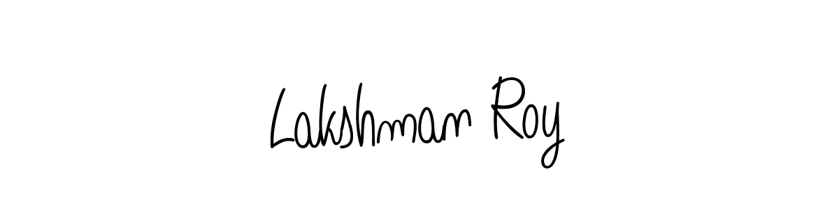 Use a signature maker to create a handwritten signature online. With this signature software, you can design (Angelique-Rose-font-FFP) your own signature for name Lakshman Roy. Lakshman Roy signature style 5 images and pictures png