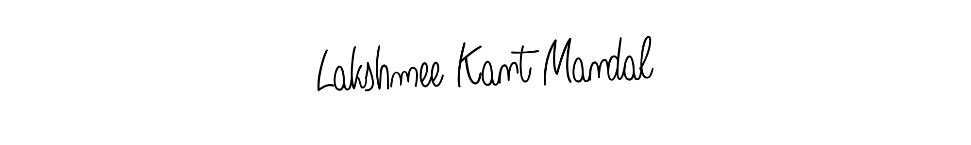 The best way (Angelique-Rose-font-FFP) to make a short signature is to pick only two or three words in your name. The name Lakshmee Kant Mandal include a total of six letters. For converting this name. Lakshmee Kant Mandal signature style 5 images and pictures png