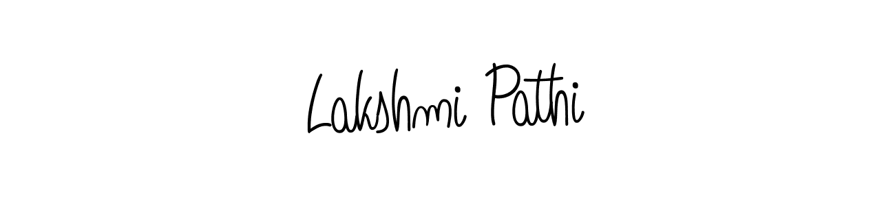 Create a beautiful signature design for name Lakshmi Pathi. With this signature (Angelique-Rose-font-FFP) fonts, you can make a handwritten signature for free. Lakshmi Pathi signature style 5 images and pictures png