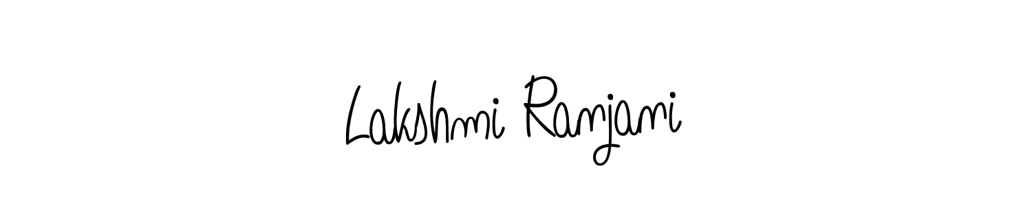 You should practise on your own different ways (Angelique-Rose-font-FFP) to write your name (Lakshmi Ranjani) in signature. don't let someone else do it for you. Lakshmi Ranjani signature style 5 images and pictures png