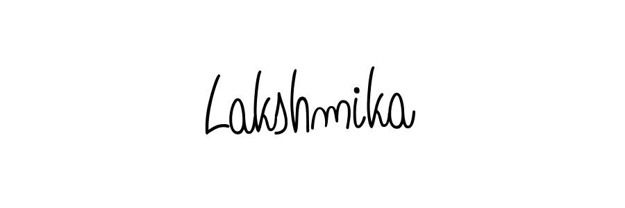 Lakshmika stylish signature style. Best Handwritten Sign (Angelique-Rose-font-FFP) for my name. Handwritten Signature Collection Ideas for my name Lakshmika. Lakshmika signature style 5 images and pictures png