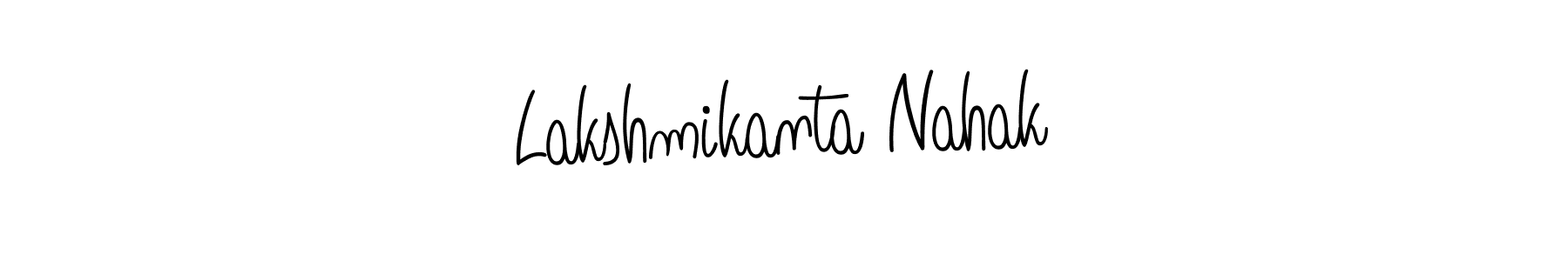 Make a beautiful signature design for name Lakshmikanta Nahak. With this signature (Angelique-Rose-font-FFP) style, you can create a handwritten signature for free. Lakshmikanta Nahak signature style 5 images and pictures png