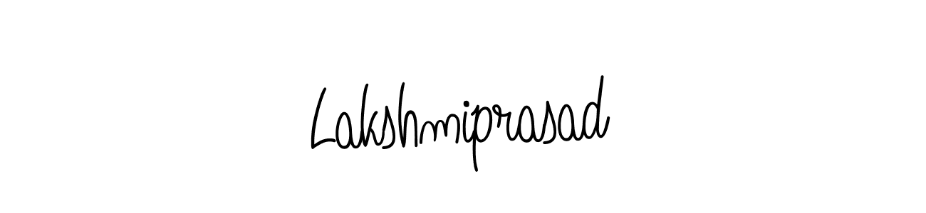 You should practise on your own different ways (Angelique-Rose-font-FFP) to write your name (Lakshmiprasad) in signature. don't let someone else do it for you. Lakshmiprasad signature style 5 images and pictures png