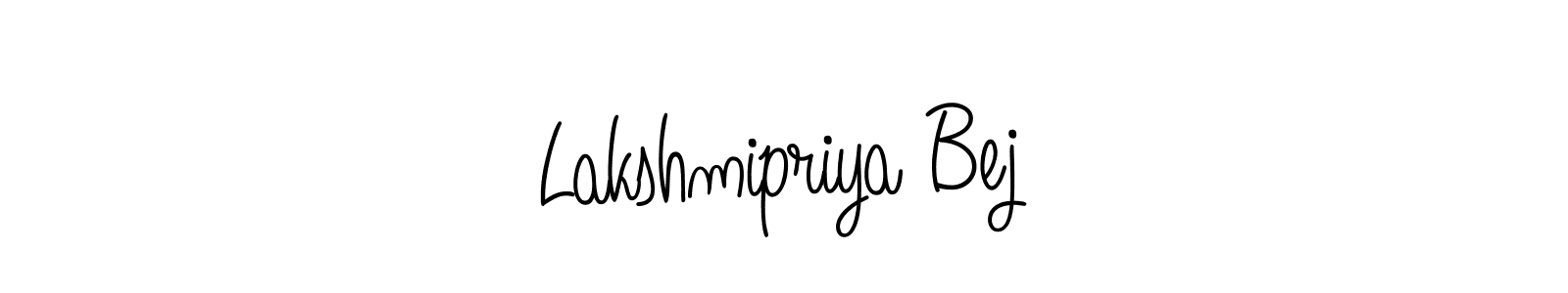 How to make Lakshmipriya Bej name signature. Use Angelique-Rose-font-FFP style for creating short signs online. This is the latest handwritten sign. Lakshmipriya Bej signature style 5 images and pictures png
