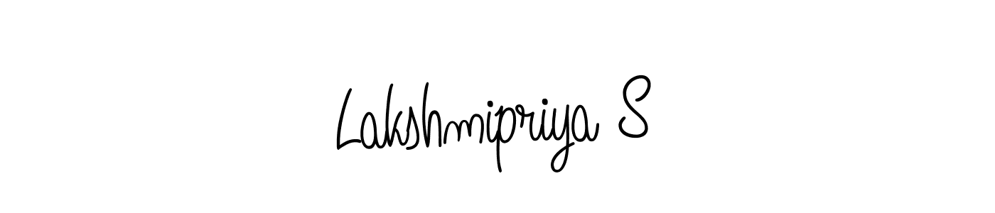 The best way (Angelique-Rose-font-FFP) to make a short signature is to pick only two or three words in your name. The name Lakshmipriya S include a total of six letters. For converting this name. Lakshmipriya S signature style 5 images and pictures png
